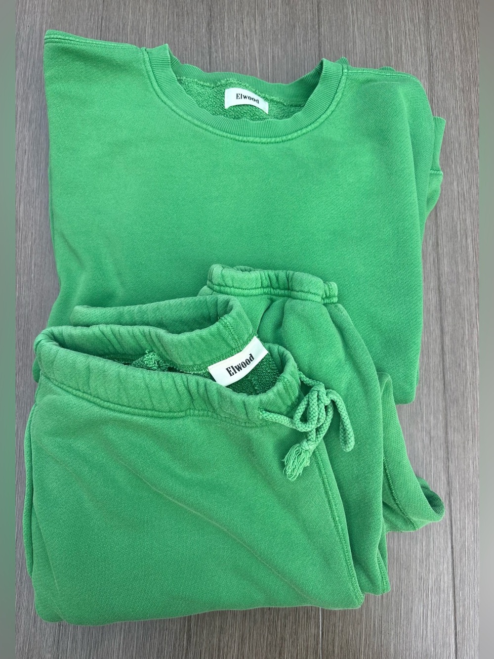 Elwood Sweatsuit Set 100% Organic Cotton In Green Size Pants XL / Sweatshirt XXL